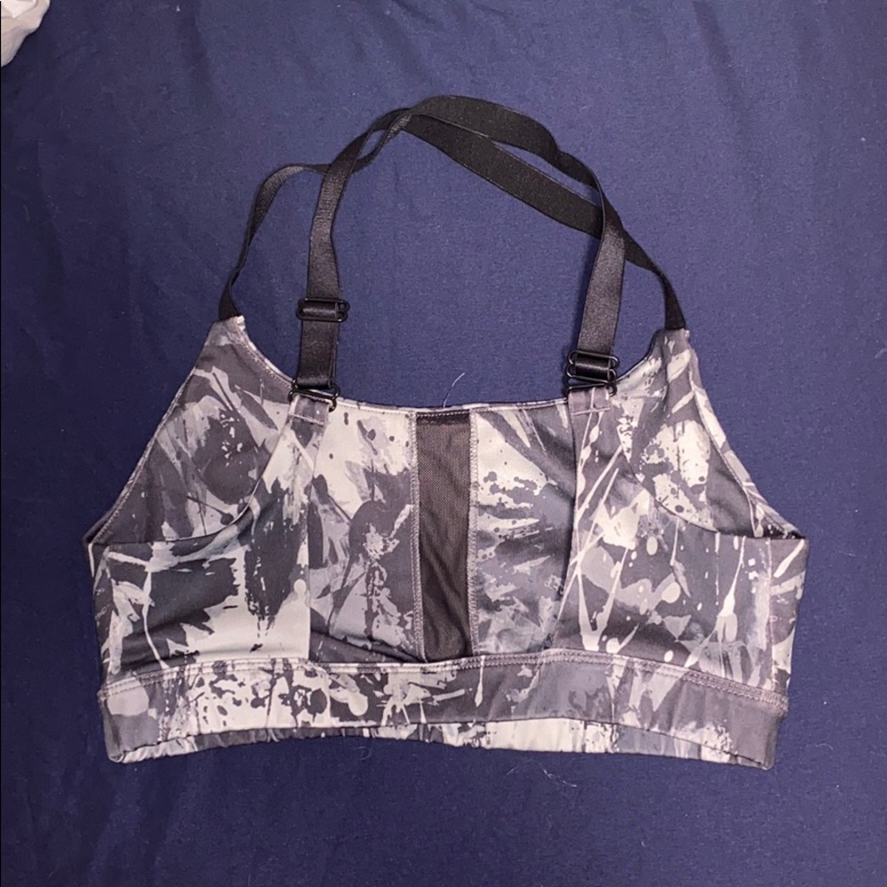 Black and Grey Sports Bra